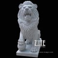 Garden Decorative Life Size Marble Lion Statue With Ball